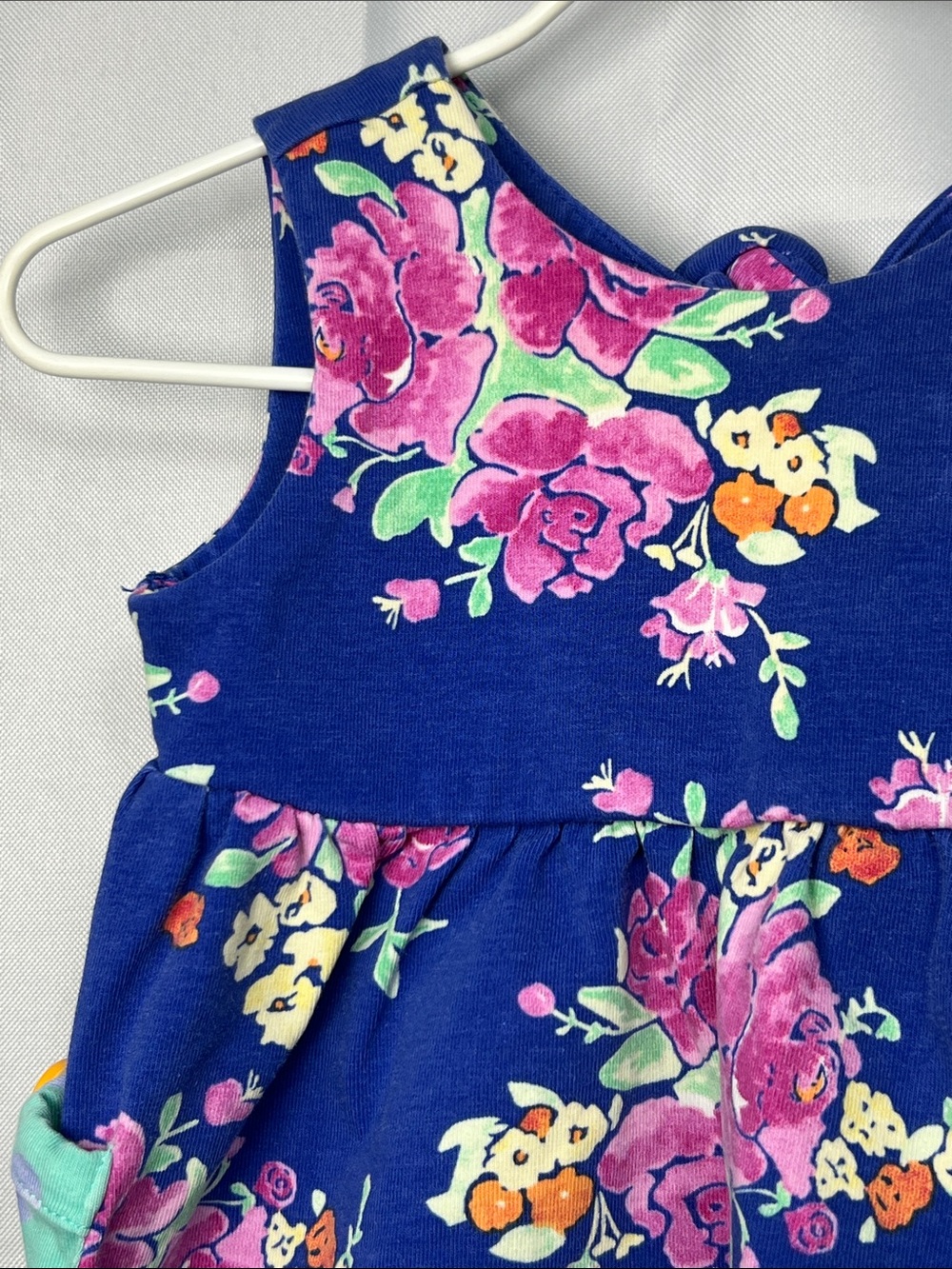 Matilda Jane Monkey in the Middle blue and pink floral knit dress size 3-6 month - Picture 5 of 12